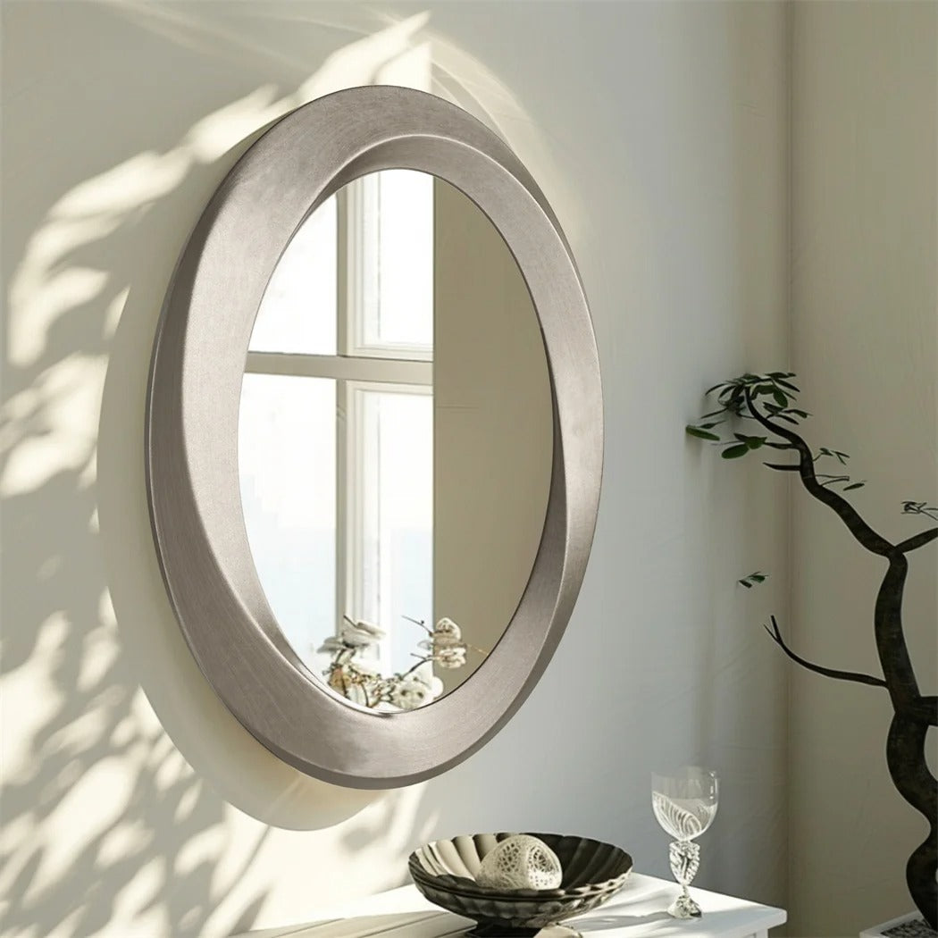 Antique Baroque Gold Oval Wall Mirror – Beveled Decorative Accent Mirror for Living Room, Bedroom & Entryway