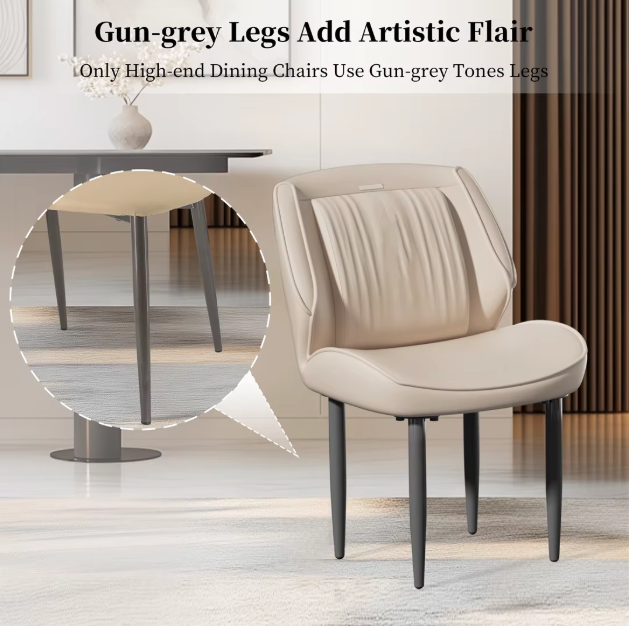 Microfiber Silicone Leather Modern Armless Leisure Chairs Microfiber Silicone Leather(2pcs)
