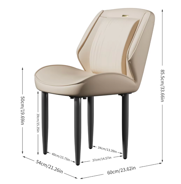 Microfiber Silicone Leather Modern Armless Leisure Chairs Microfiber Silicone Leather(2pcs)