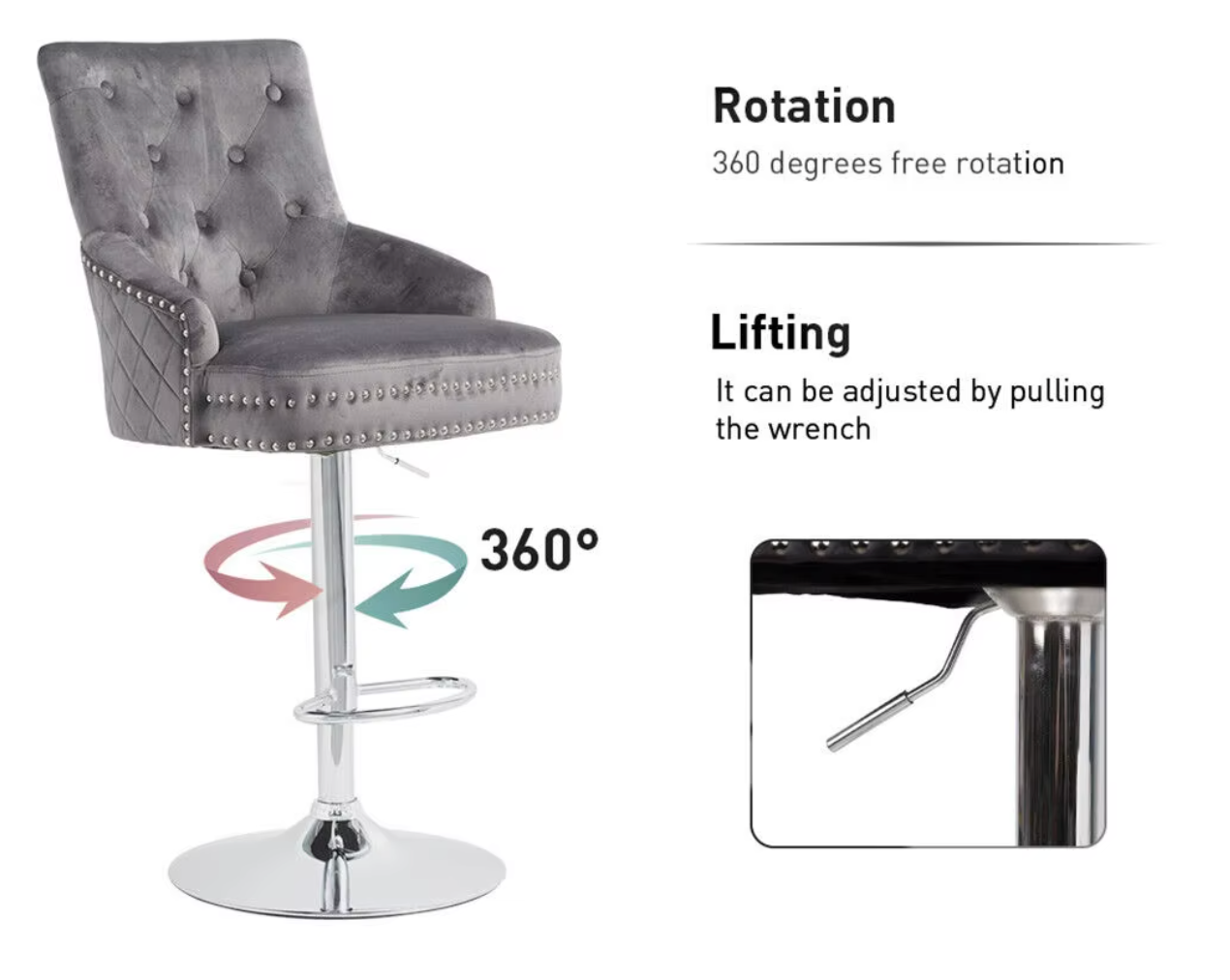Luxury Bar Stool Dining Chairs (1pcs)