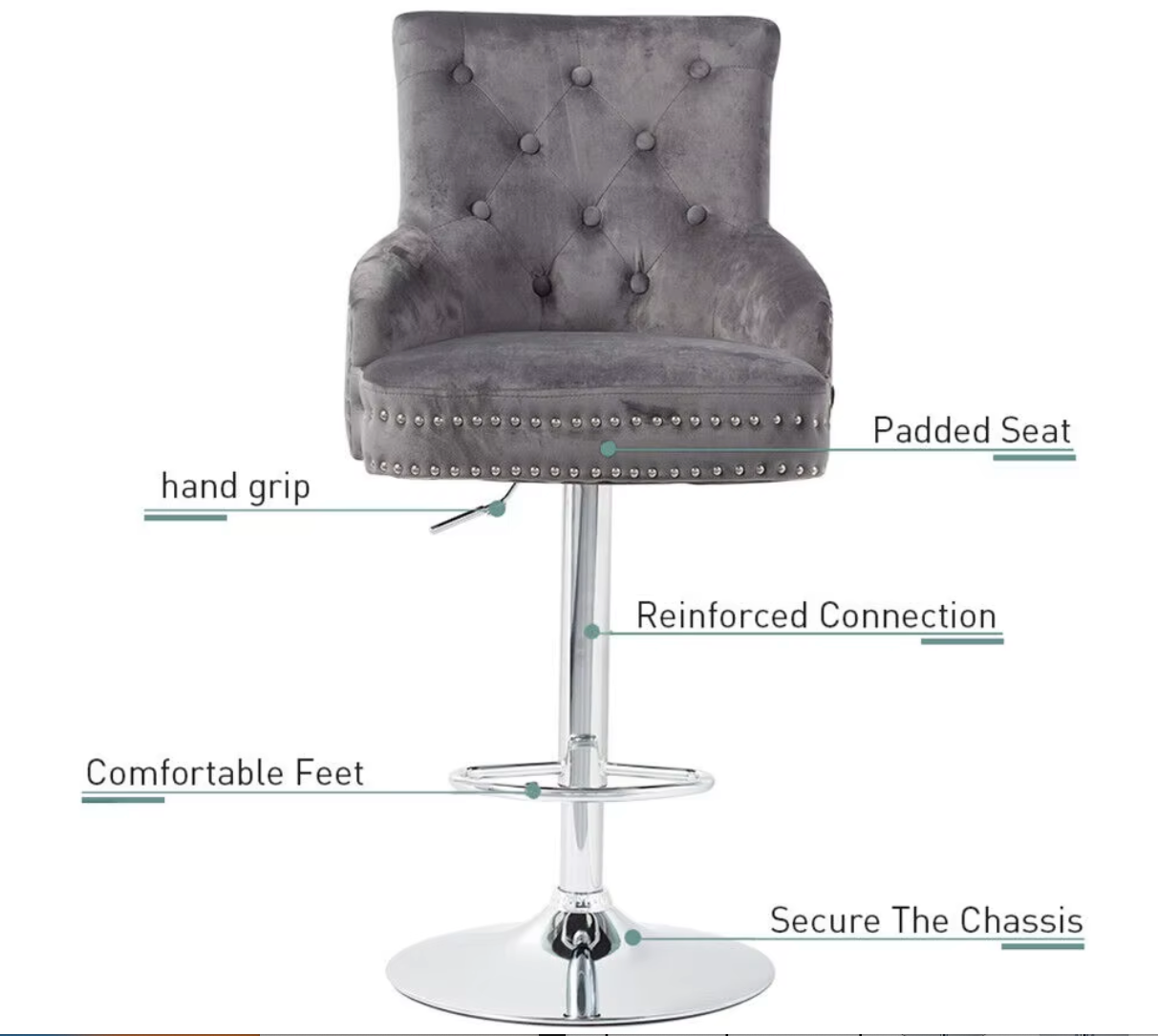 Luxury Bar Stool Dining Chairs (1pcs)