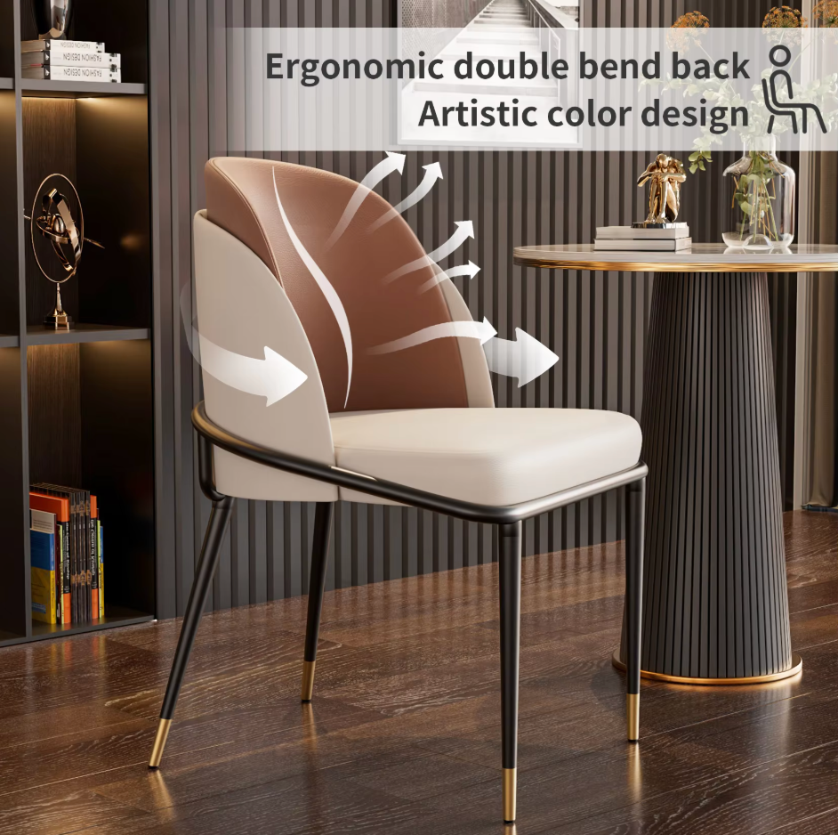 Leisure Microfiber Leather Individual Dining Room Chairs(2pcs)