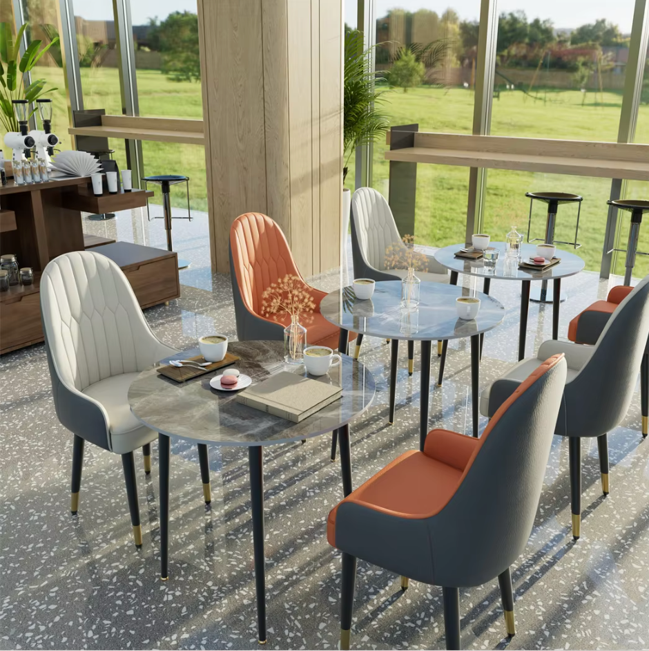 PU Leather Dining Chairs with Arms(2pcs)