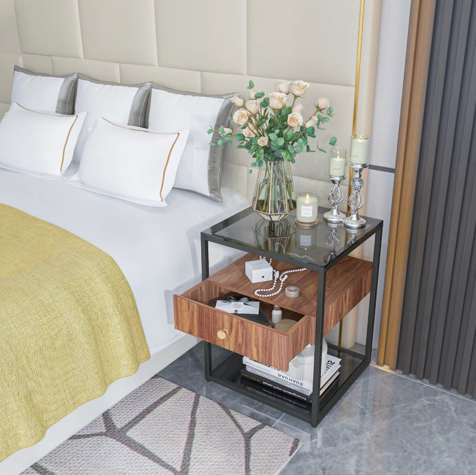 Tempered Glass Side Table(2pcs)