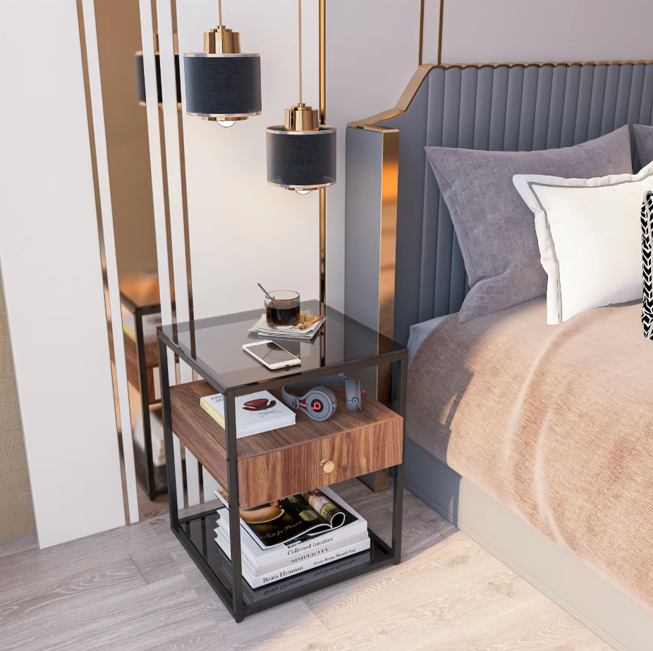 Tempered Glass Side Table(2pcs)