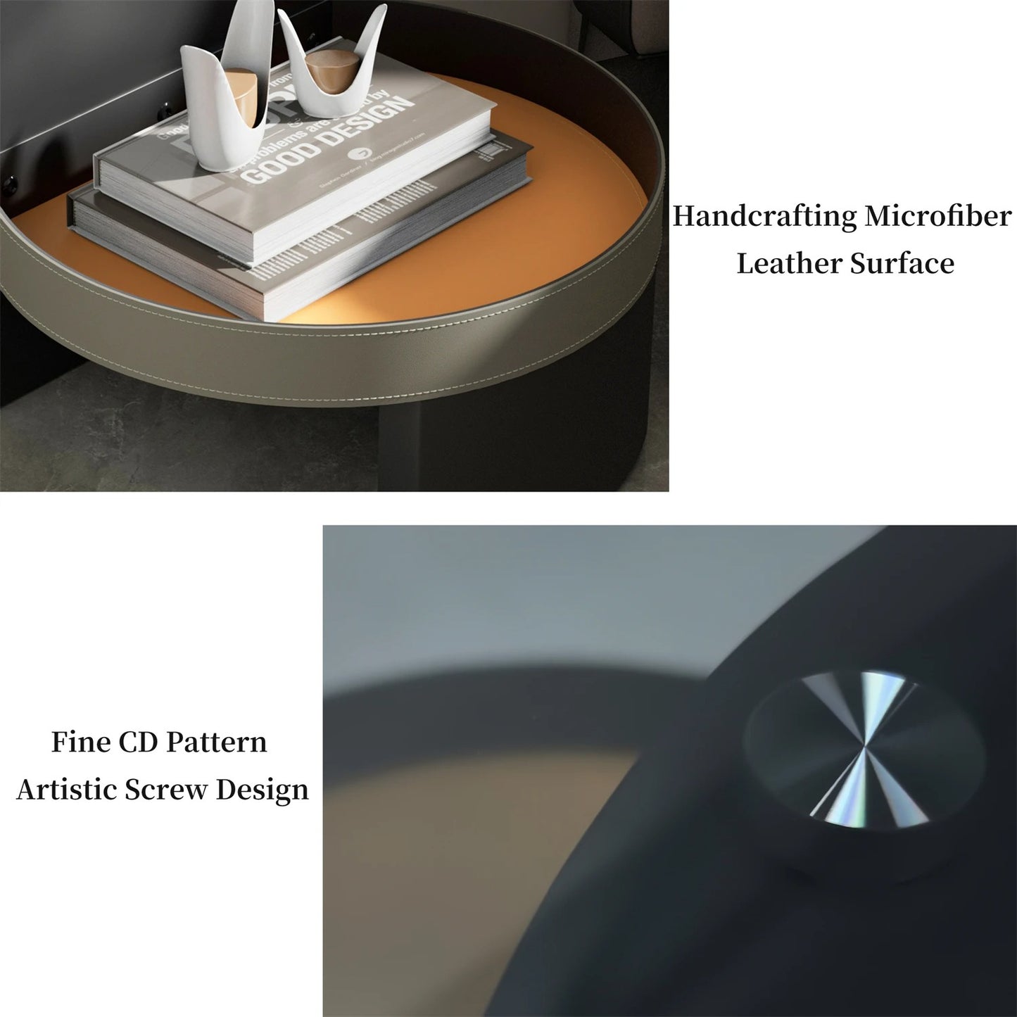 2-Tier Side End Table with Tempered Glass Top