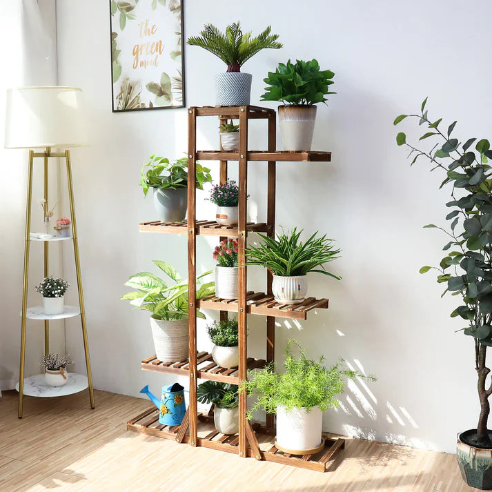 Multi Tier Wooden Plant Stand Holder