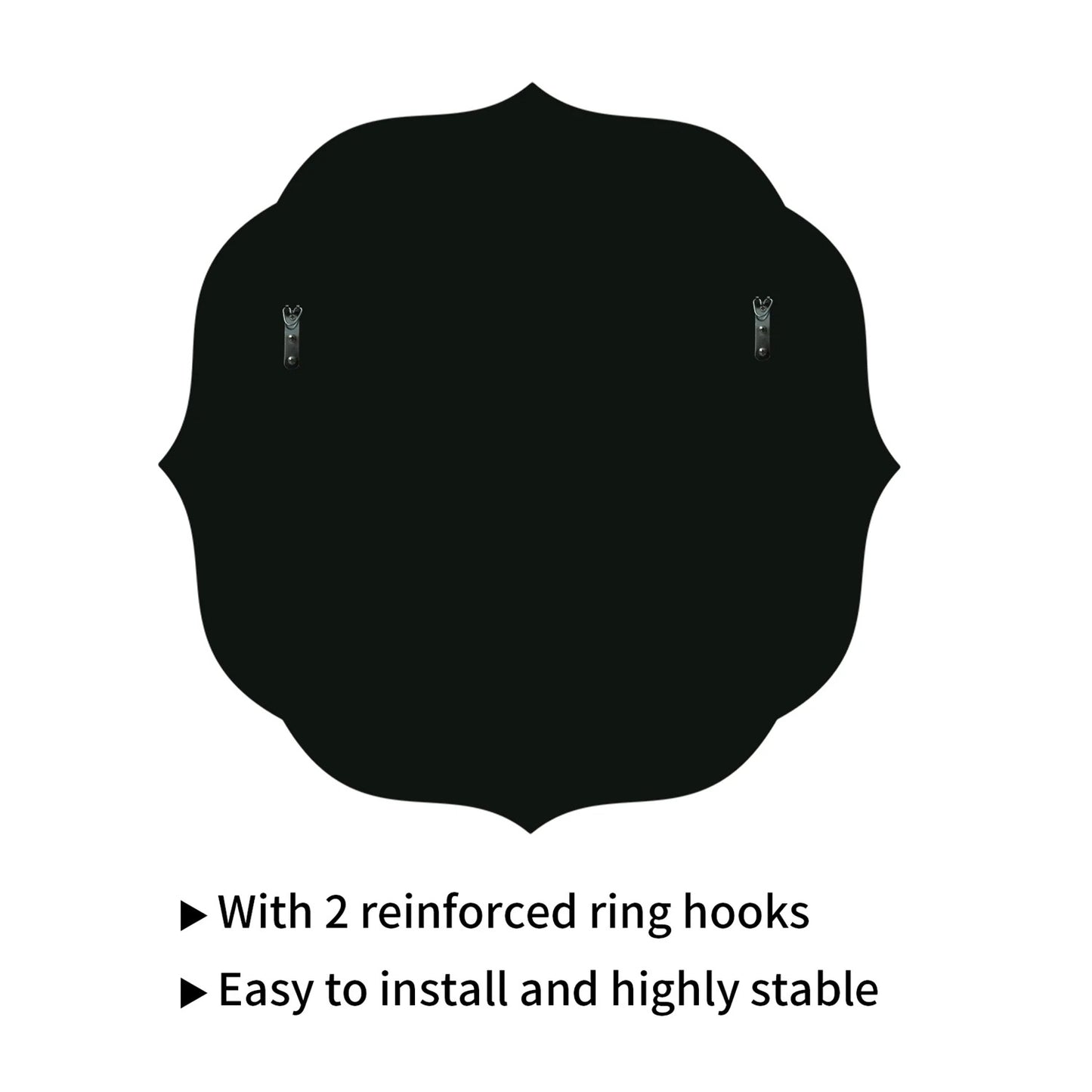 Modern Decorative Wall Mirror – Venetian-Style Silver Glass Mirror with Golden Rim & Beveled Frame for Bedroom & Hallway