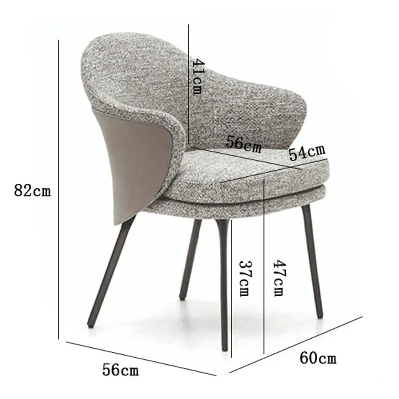 Design Chairs Wooden Leather Dining Chair(2pcs)