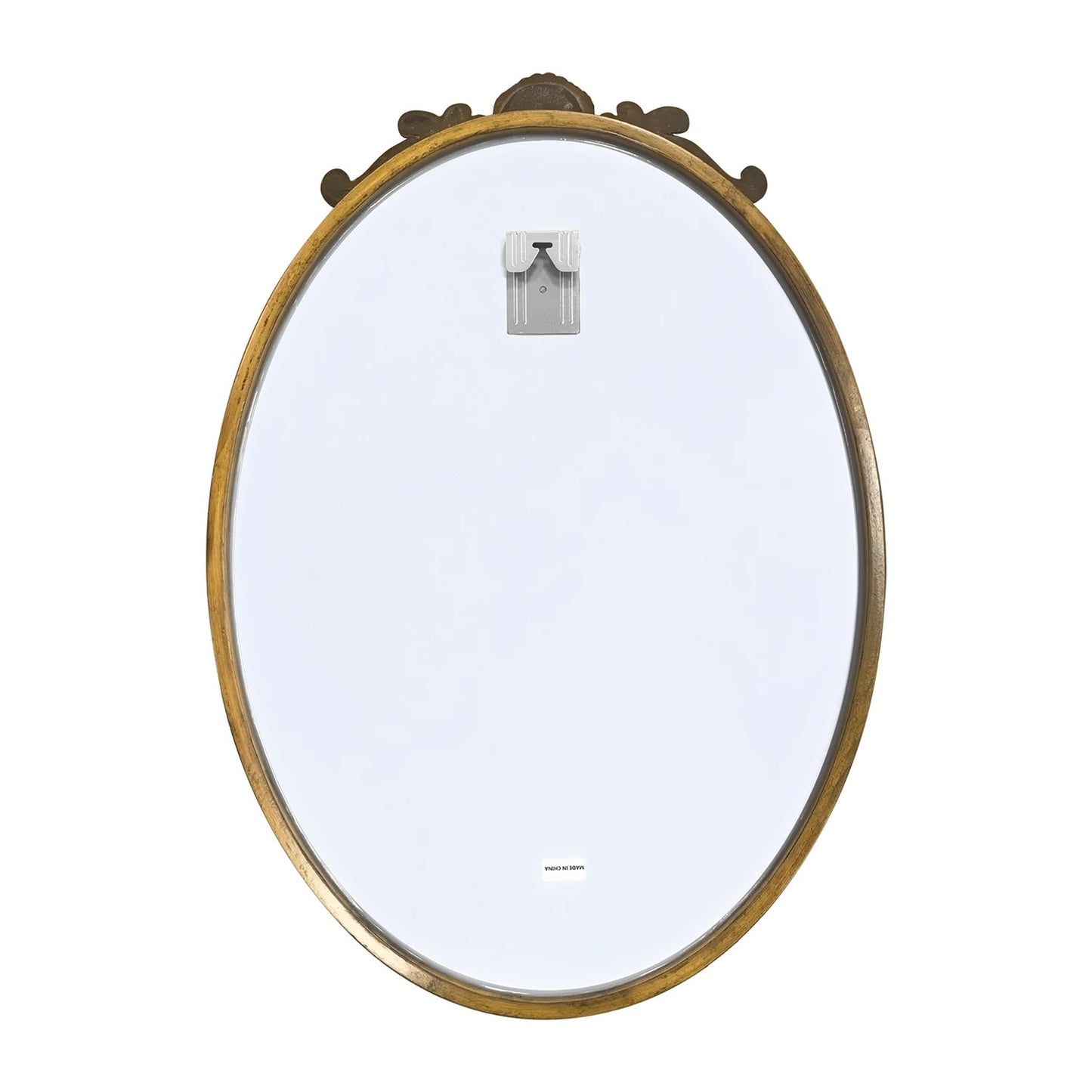 Oval Vintage Baroque Wall Mirror – 3D Embossed Antique Frame Glass Mirror for Entryway, Fireplace & Living Room
