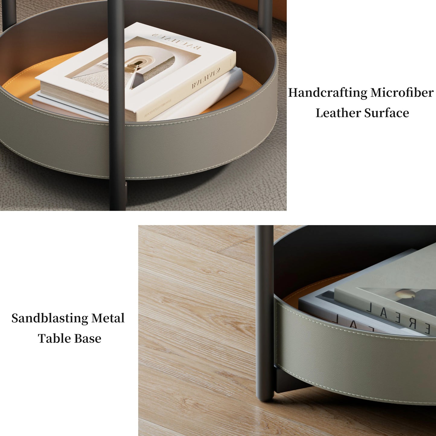 3-Tier Round Side End Table