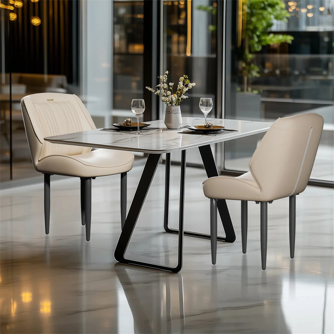 Microfiber Silicone Leather Modern Armless Leisure Chairs Microfiber Silicone Leather(2pcs)