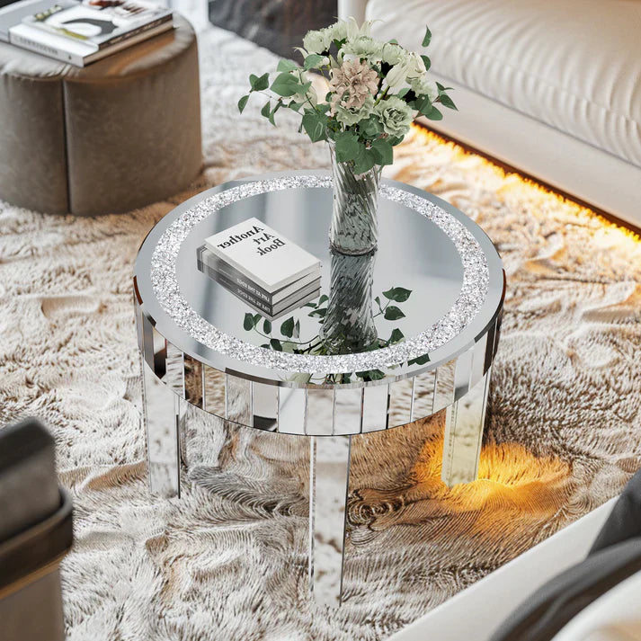 Luxury Mirrored End Table
