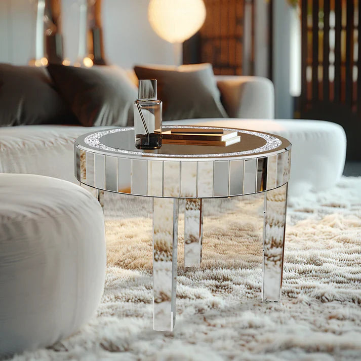 Luxury Mirrored End Table