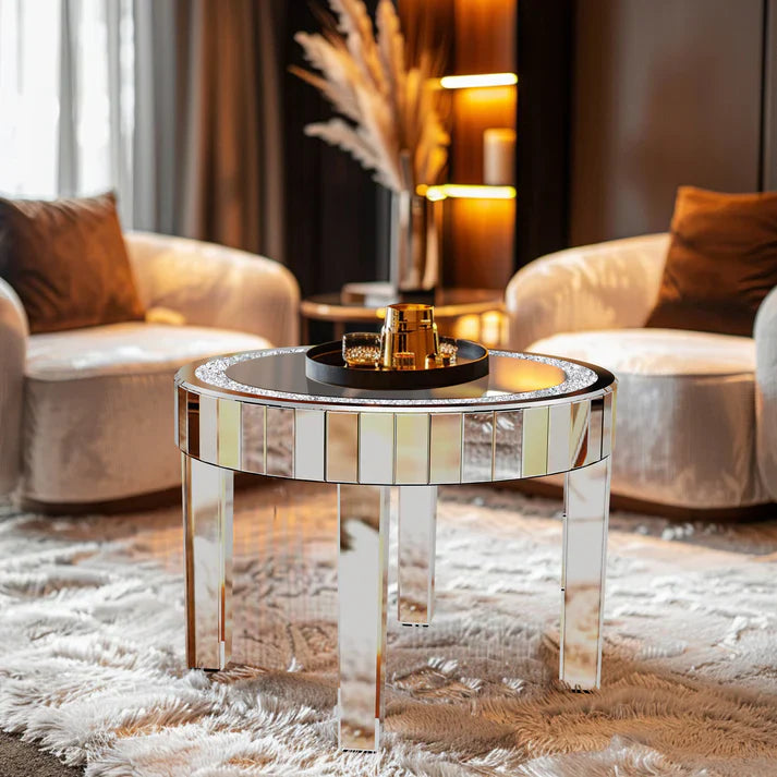 Luxury Mirrored End Table