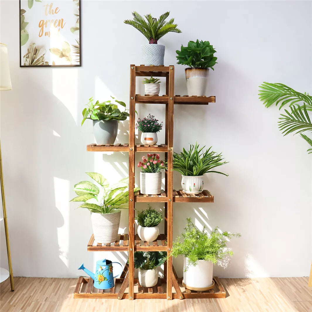 Multi Tier Wooden Plant Stand Holder