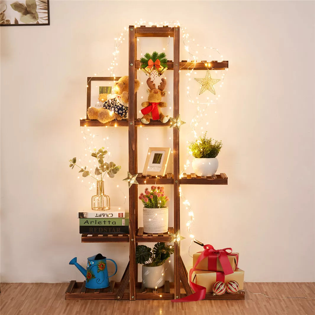 Multi Tier Wooden Plant Stand Holder