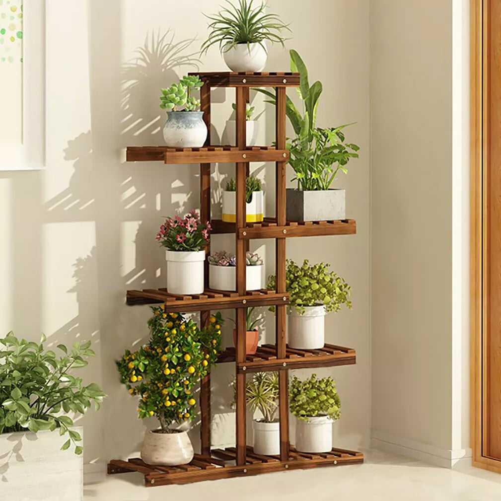 Multi Tier Wooden Plant Stand Holder