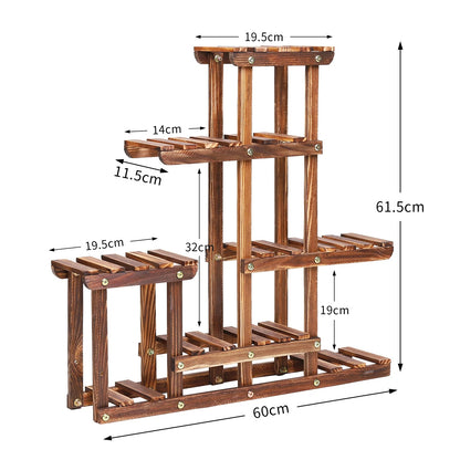 Wooden Corner Plant Shelf – Indoor/Outdoor Stand for Pots and Decorative Displays