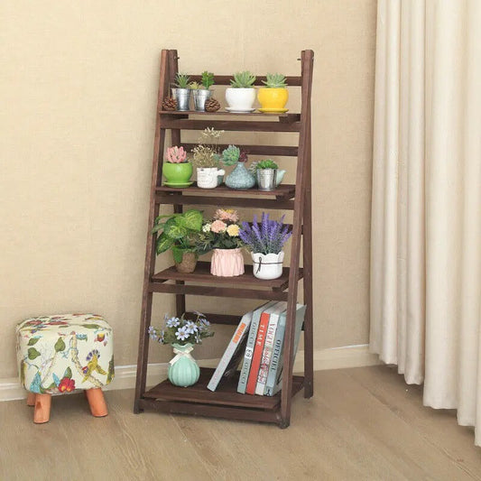 Wooden Ladder Shelf