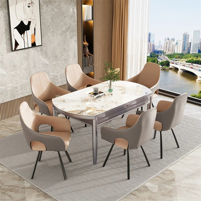 360° Swivel Dining Chairs with Armrest  (2pcs)