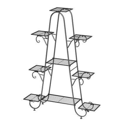 9 Tiers Metal Plant Stand Multi-layer Flower Pots Holder Display Rack for Garden Patio Balcony