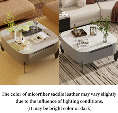 Luxury Modern Advanced Artistic Sense Living Room Small Apartment Quiet Wind Saddle Belt Square