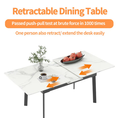 Extendable Rectangle Dining Table 130CM-160CM