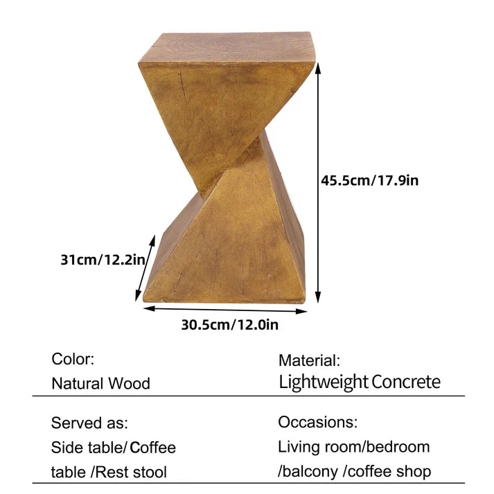 Outdoor Concrete Accent Side Table