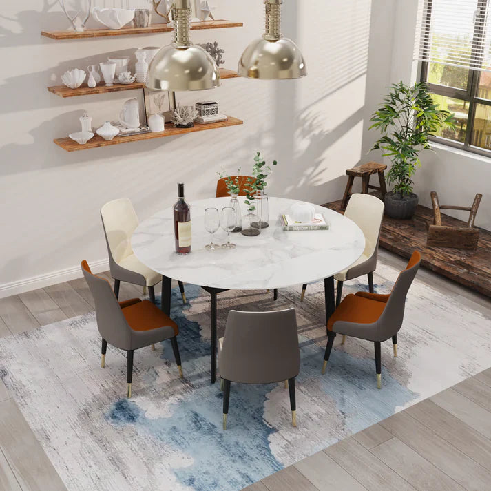 Round Extendable Dining Table 103CM-130CM (31.5'' to 51.2’')