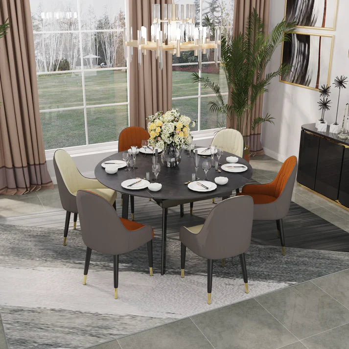 Round Extendable Dining Table 103CM-130CM (31.5'' to 51.2’')