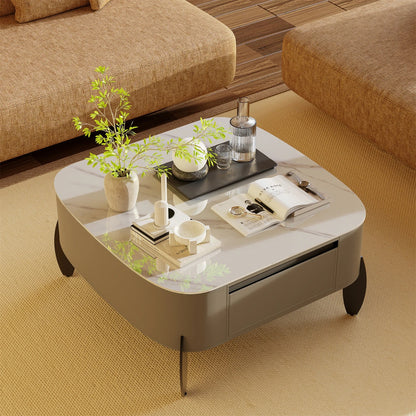 Luxury Modern Advanced Artistic Sense Living Room Small Apartment Quiet Wind Saddle Belt Square