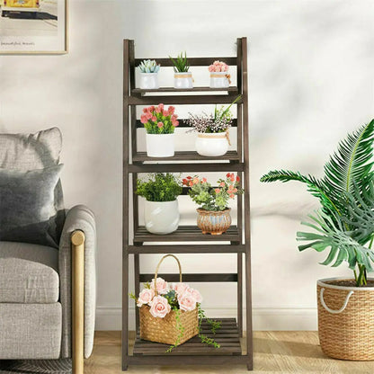 Wooden Ladder Shelf