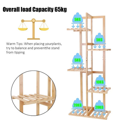 5 / 6 Tier Tall Bamboo Corner Plant Stand – Indoor & Outdoor Flower Display Rack