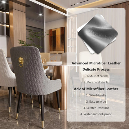 Microfiber Silicone Leather Dining Chairs (2pcs)