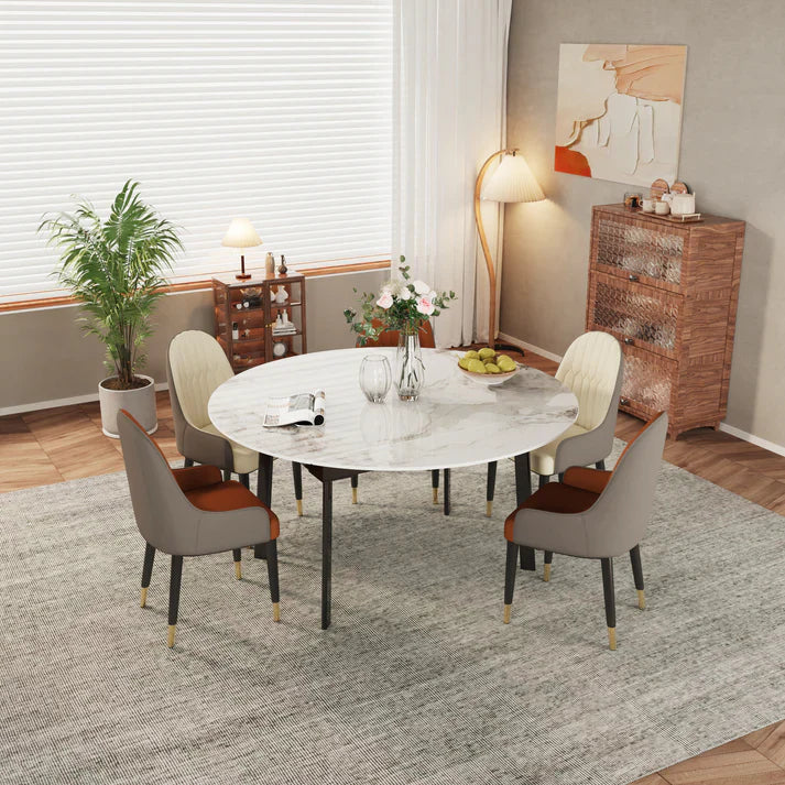 Round Extendable Dining Table 103CM-130CM (31.5'' to 51.2’')