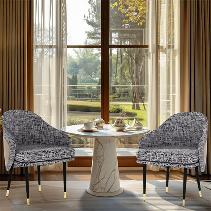 Design Chairs Wooden Leather Dining Chair(2pcs)