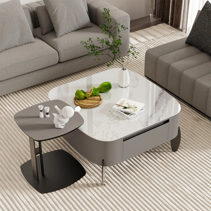 Luxury Modern Advanced Artistic Sense Living Room Small Apartment Quiet Wind Saddle Belt Square