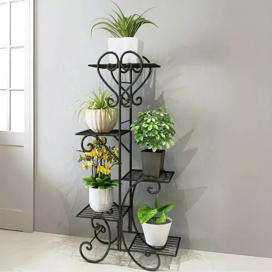 4-Tier Metal Plant Stand – Indoor/Outdoor Flower Display Rack for Balcony and Living Room