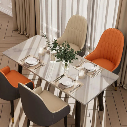 PU Leather Dining Chairs with Arms(2pcs)