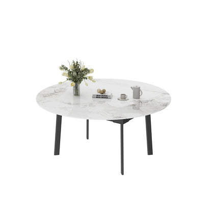 Retractable And Extendable Round Dining Table for 4-10 People