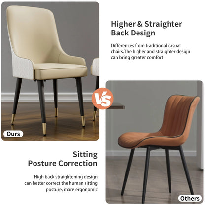 Microfiber Silicone Leather Dining Chairs (2pcs)