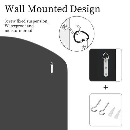 Extra Large Arched Wall Mirror – Silver Glass Venetian Accent Mirror with Bling Beveled Edge for Living Room Decor