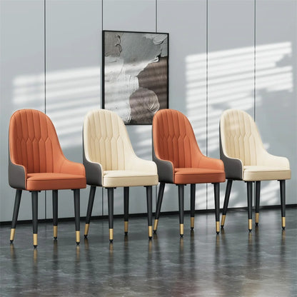 PU Leather Dining Chairs with Arms(2pcs)
