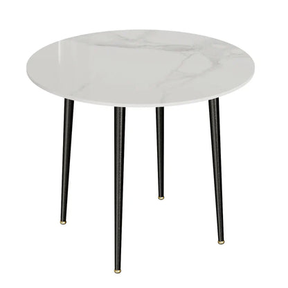 Round Kitchen White Sintered Stone Dining Table