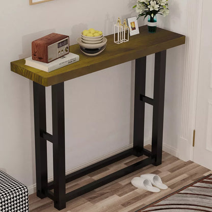 Rustic Farmhouse Pine Wood Sofa Console Table