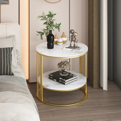 Modern 2 Tiers Storage Side Table